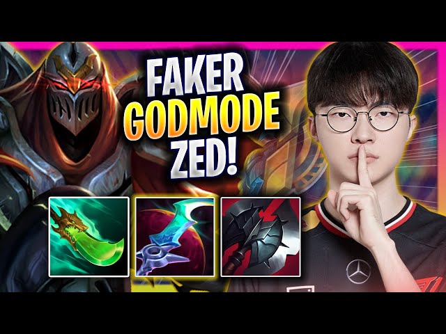 FAKER LITERALLY GOD MODE WITH ZED! - T1 Faker Plays Zed JUNGLE vs