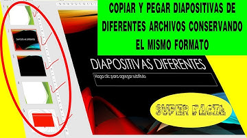 Copiar y Pegar DIAPOSITIVAS a otro archivo Conservando El FORMATO ORIGINAL