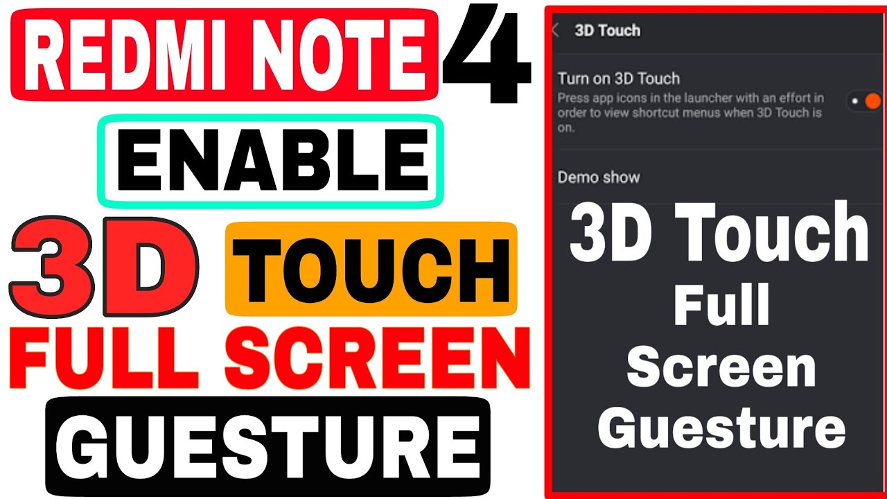 Redmi Note 4 | Enable 3D Touch & Full Screen Guesture in MIUI 9 | Ft. TNVJ