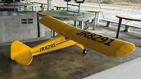 RC Piper Cub J3 balsa aeroplane build - Pt 15: The Finished Aeroplane & Maiden Flight