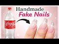 DIY - HOW TO MAKE FAKE NAILS WITH PLASTIC BOTTLE AT HOME - NO nail glue/nail sticker|#diy#craft#new