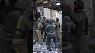 Saved A Child & 3 Adults 1 Dead. Clearing Rubble After Russian Strike In Konotop