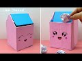 Cách làm Thùng Rác Mini | How to Make a Mini Trash Used Cardboard | DIY Mini Trash | Liam Channel