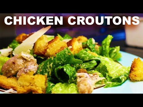 Video: How To Make Caesar Salad With Croutons And Chicken