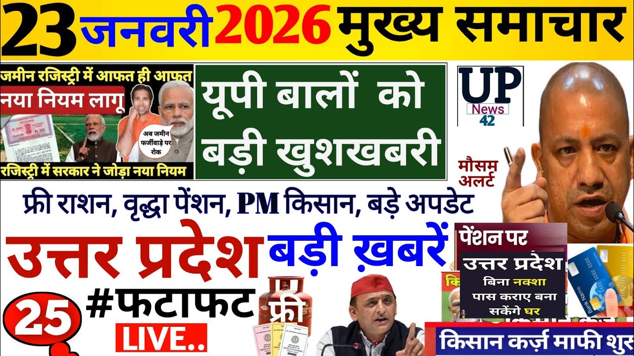 Up Breaking News 22 January 2026 | Uttar Pradesh News | Up News Today | Cm Yogi | Pm Modi,