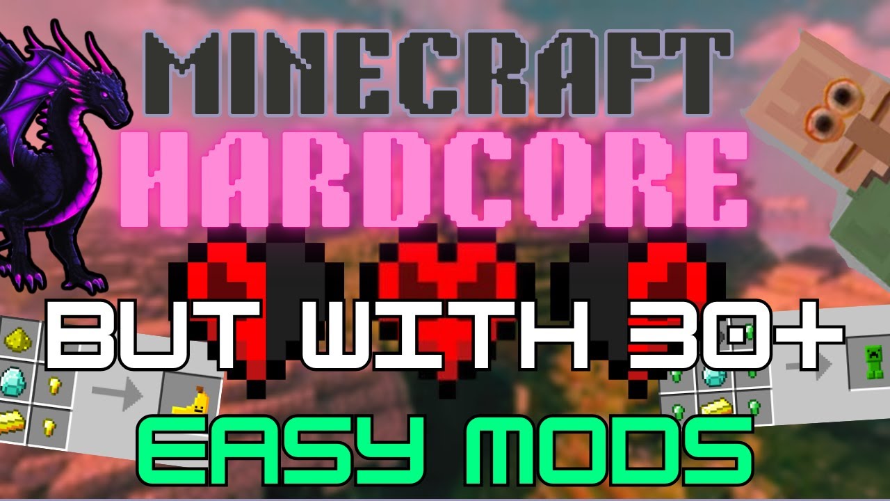 Can I Beat Minecraft Hardcore With The Easiest Mods Ever Made? - YouTube