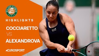 Elisabetta Cocciaretto Vs Ekaterina Alexandrova Round 2 French Open 2025 Highlights