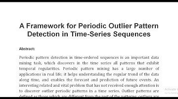 A Framework for Periodic Outlier Pattern Detection in Time Series Sequences
