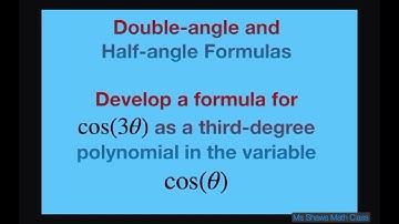 Develop a formula for cos(3x) as third degree polynomial in the variable cos x