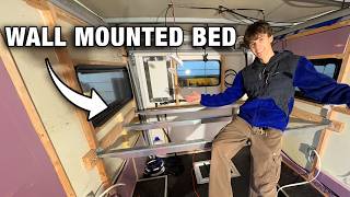 I Built a FLOATING Bed in My Box Truck Camper (E350 Van Conversion)