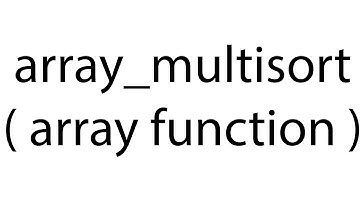 array_multisort : array function : php bangla video tutorial