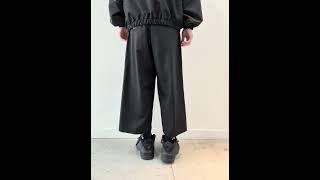 COOTIE T/W Twill Shin Cut Wide Easy Trousers (Black) クーティーの
