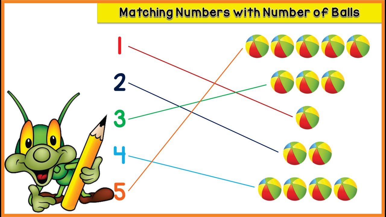 Matching Number with Number of Balls Match the numbers with the balls