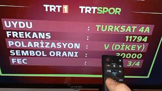 TRT 1 Yeni Kanal Frekans Ekleme HI-LEVEL Ayarlama Kurulum Hafıza Smart Led Tv Resimi