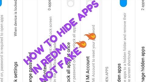 HOW TO HIDE APPS IN REDMI 5A NOT FAKE 🔥