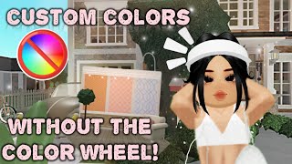 🌈HOW TO GET COLORS WITHOUT THE COLOR WHEEL #roblox  | #bloxburg | #buildhacks