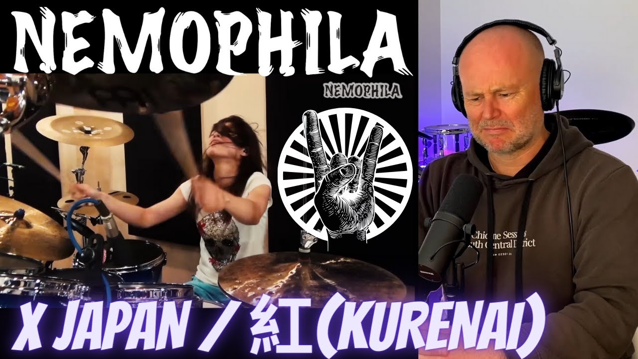 Drum Teacher Reacts: X JAPAN / 紅(KURENAI) English Version [Cover by NEMOPHILA]