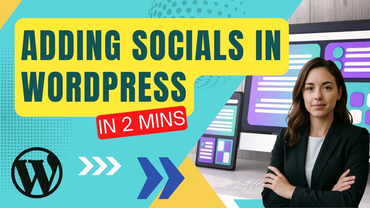 How To Add Social Icons On WordPress Fast!