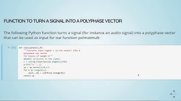 Multirate Signal Processing: 11 DCT and Polyphase - 07 Auxiliary Python Functions