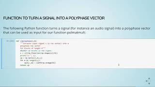 Multirate Signal Processing: 11 DCT and Polyphase - 07 Auxiliary Python Functions