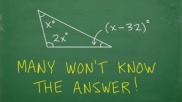 The angles of a triangle are x, 2x, and (x – 32) degrees – what are the angles?