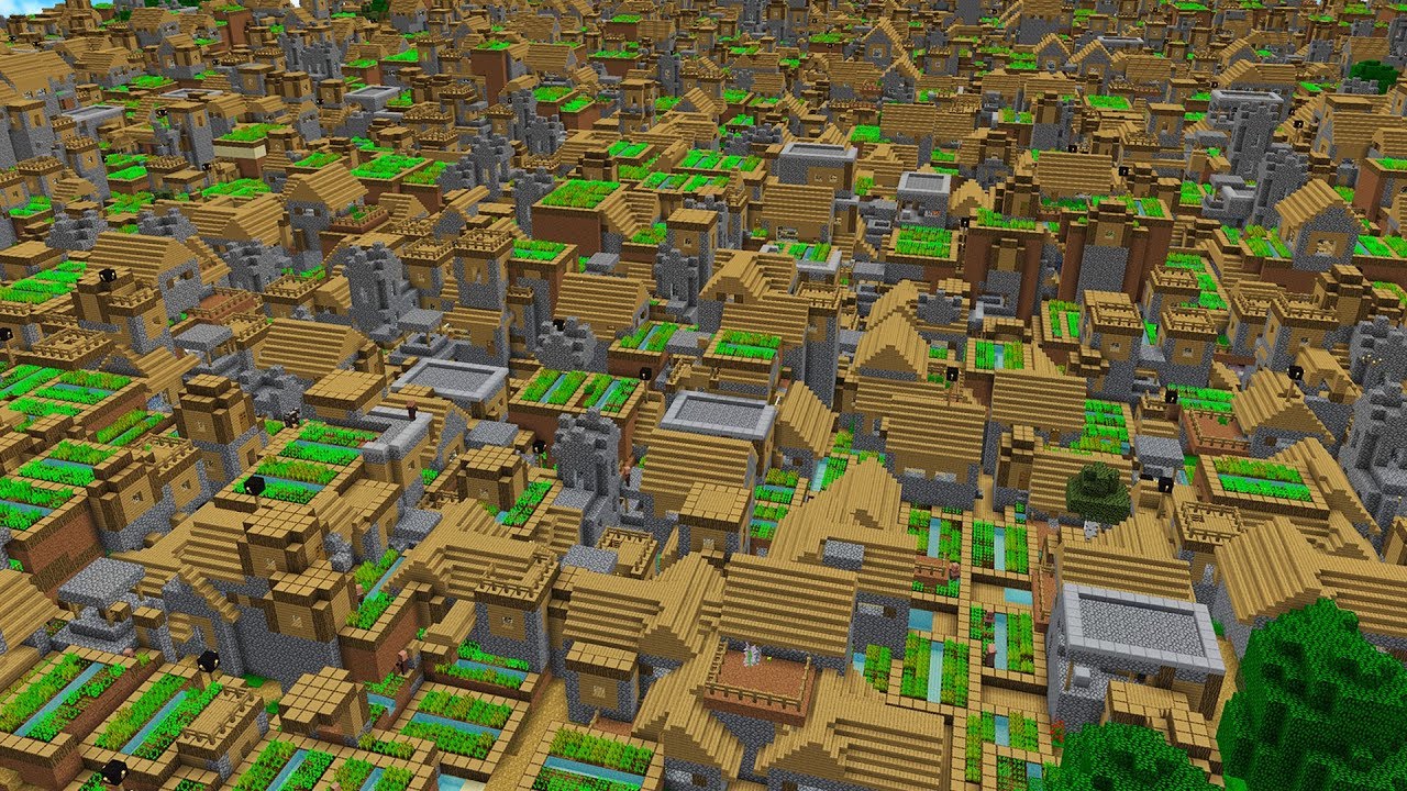 BIGGEST MINECRAFT VILLAGE EVER!!... (*WORLD RECORD*) - YouTube