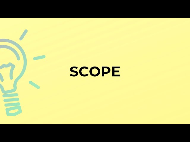What is the meaning of the word SCOPE? - YouTube