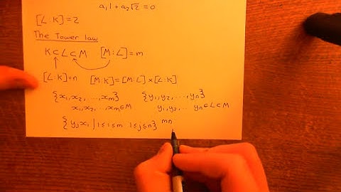 The Degree of a Field Extension and The Tower Law Part 2