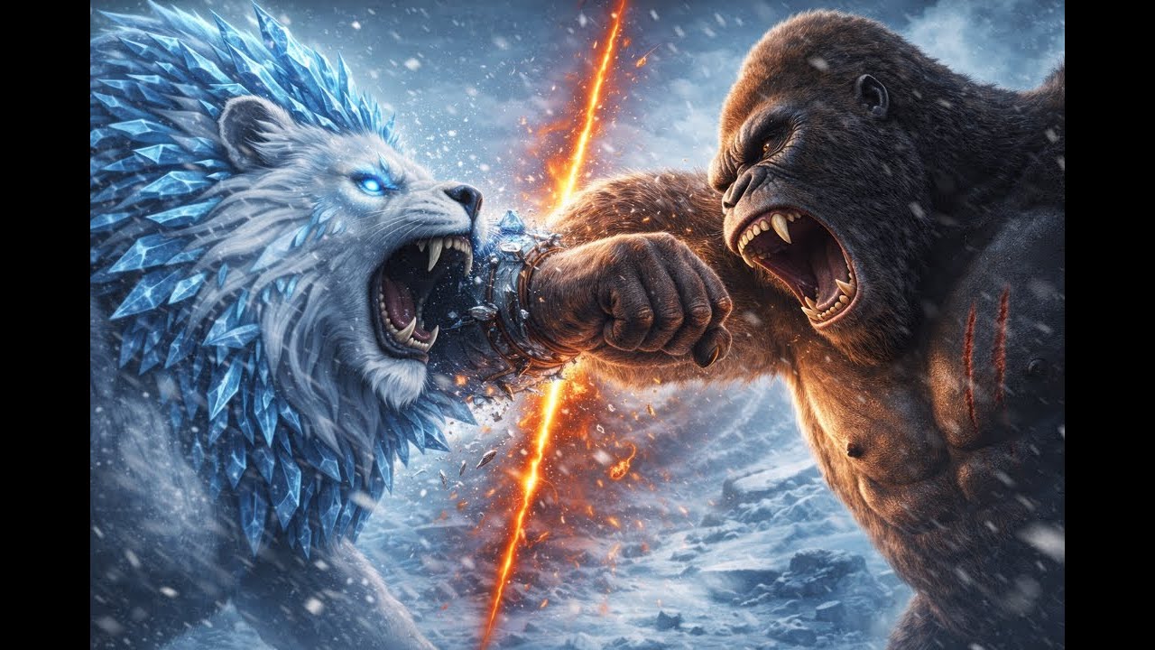 King Kong's Last Stand Against Glacius – A Titan War Like No Other