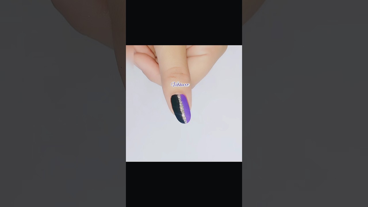 Simple glitter nailart design by vibhart 
