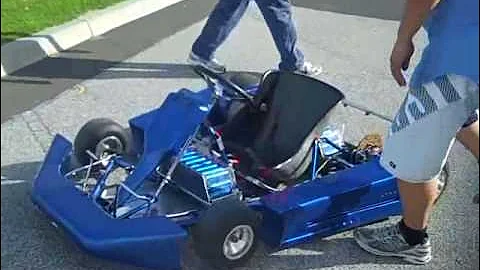 electric go kart first very low speed test.  Chisholm electronics Frankston