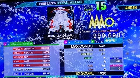 [DDR A20+] Ayakashi Kakushi (ESP-14) 999,690 PFC
