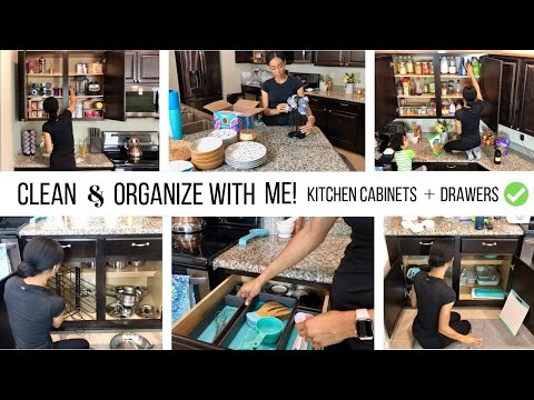 KITCHEN ORGANIZATION // CABINETS & DRAWERS 2019 // Jessica Tull cleaning