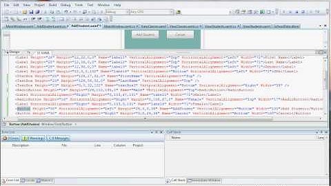 Tutorial 14 - Visual Studio 2008, Linq to SQL, C#, and WPF