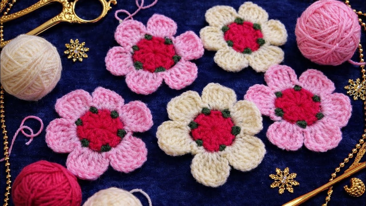 💯💫 Most beautiful💖 and cute💝 crochet🧶 flower💮 in brilliant💕pattern🌟. How to 💖make crochet 🧶flower 🌸?