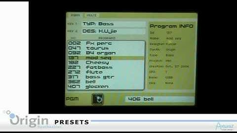 Arturia Origin - Video 12