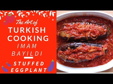 Turkish Stuffed Eggplant (Imam Bayildi) with Tomatoes, Onions & Fragrant Spices