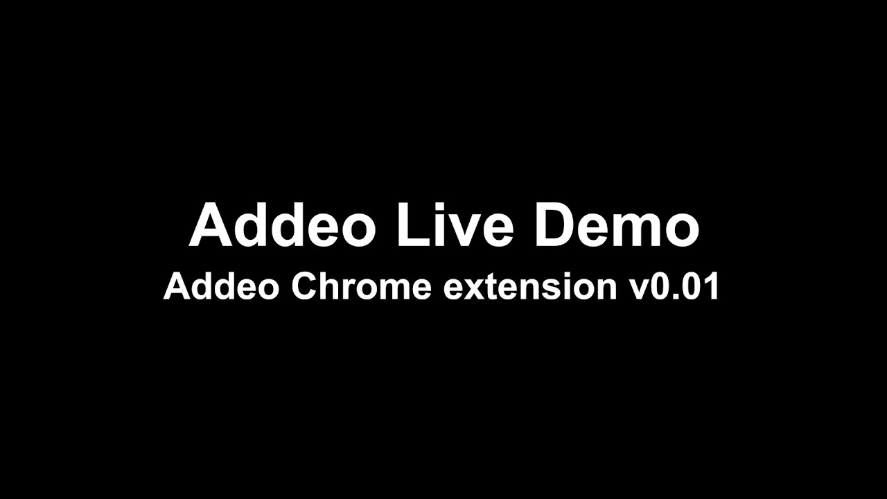 Addeo v0.01 Live Demo - YouTube