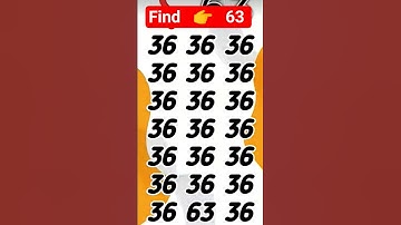 Find 👉 63 odd number puzzle 🧩 iq test 🧠 math reasoning puzzle 🧩 #mathematicspuzzles #mathspuzzle