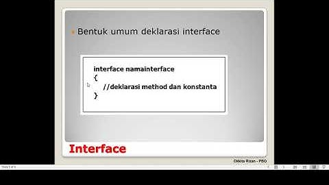 Interface pada OOP