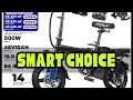 1Year Warranty 500W Adult Electric Bike 20MPH 48V10.4Ah with Dual Disc Brake 14 Inches Folding Elec