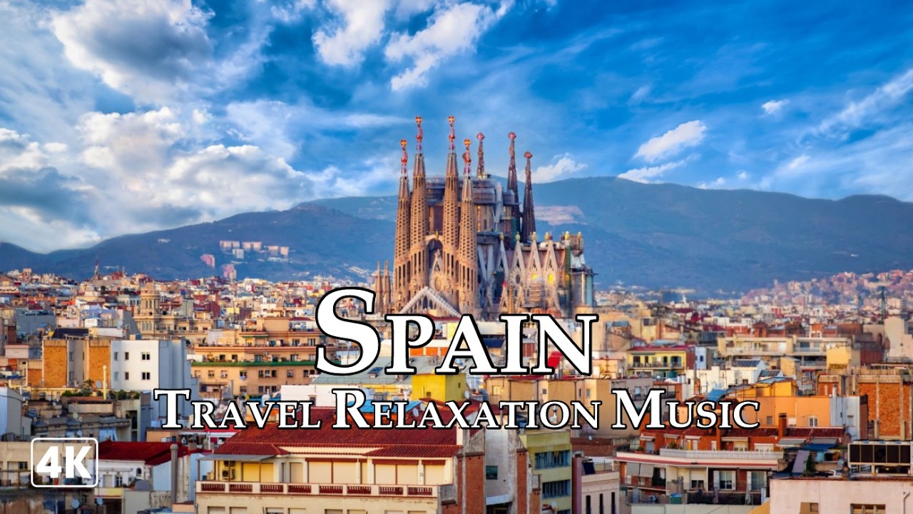 Spain 4K 🇪🇸 | Gentle Piano Relaxation with Birdsong | Travel Relaxation Music #5
