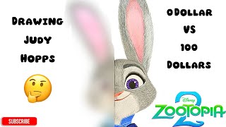 Drawing Judy Hopps But 0$ VS 100$ Challenge - New 2026