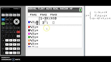 Piecewise Functions on the TI84+CE