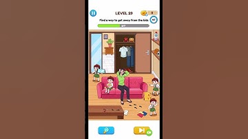 Annoying Puzzle Game - Level 29 - Find a way to get away from the kids.
