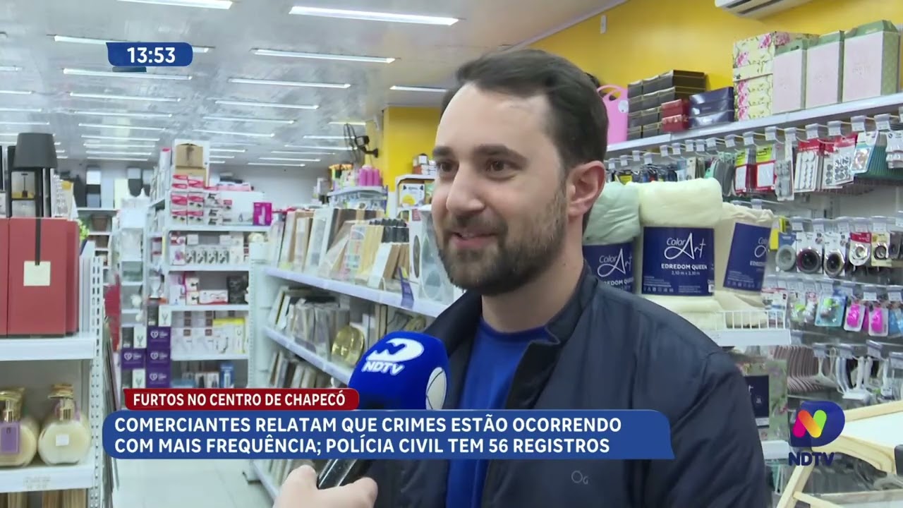 Segurança no comércio de Chapecó é afetada por sequência de furtos