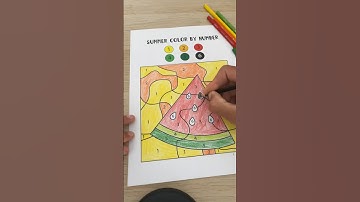 Watermelon Color By Number | Summer Coloring Pages | #kindergarten  #preschool #1stgrade