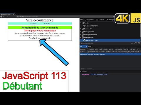 JavaScript113-Création de la structure de la page web confirmation-commande.html