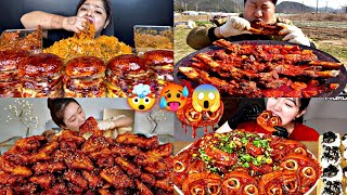 Mukbangers Eating Spicy Foods like there's no tomorrow!🥵🌶️🔥🙀