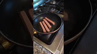 #asmr frying sausage #short satisfying